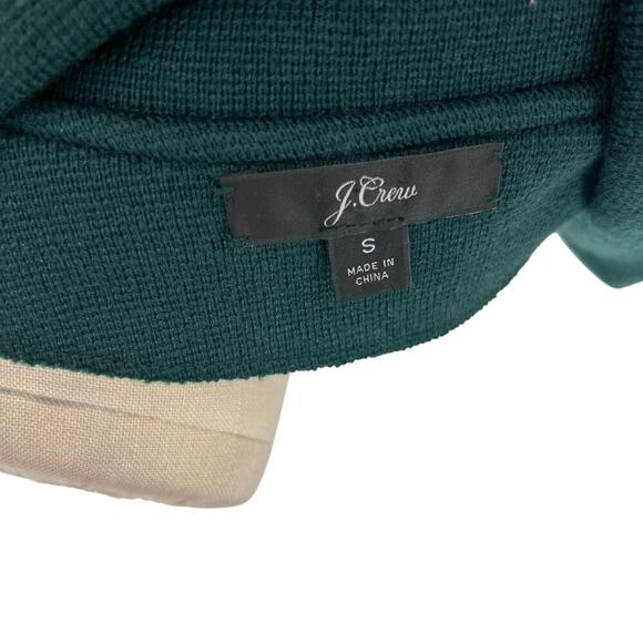 J. Crew Sophie Open-Front Sweater-Blazer Old Forest Green Merino Wool Size Small - Picture 13 of 15